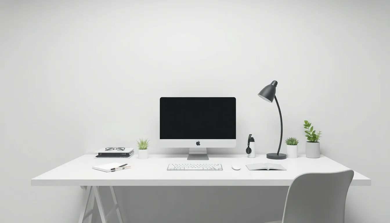 Minimalist desk setup